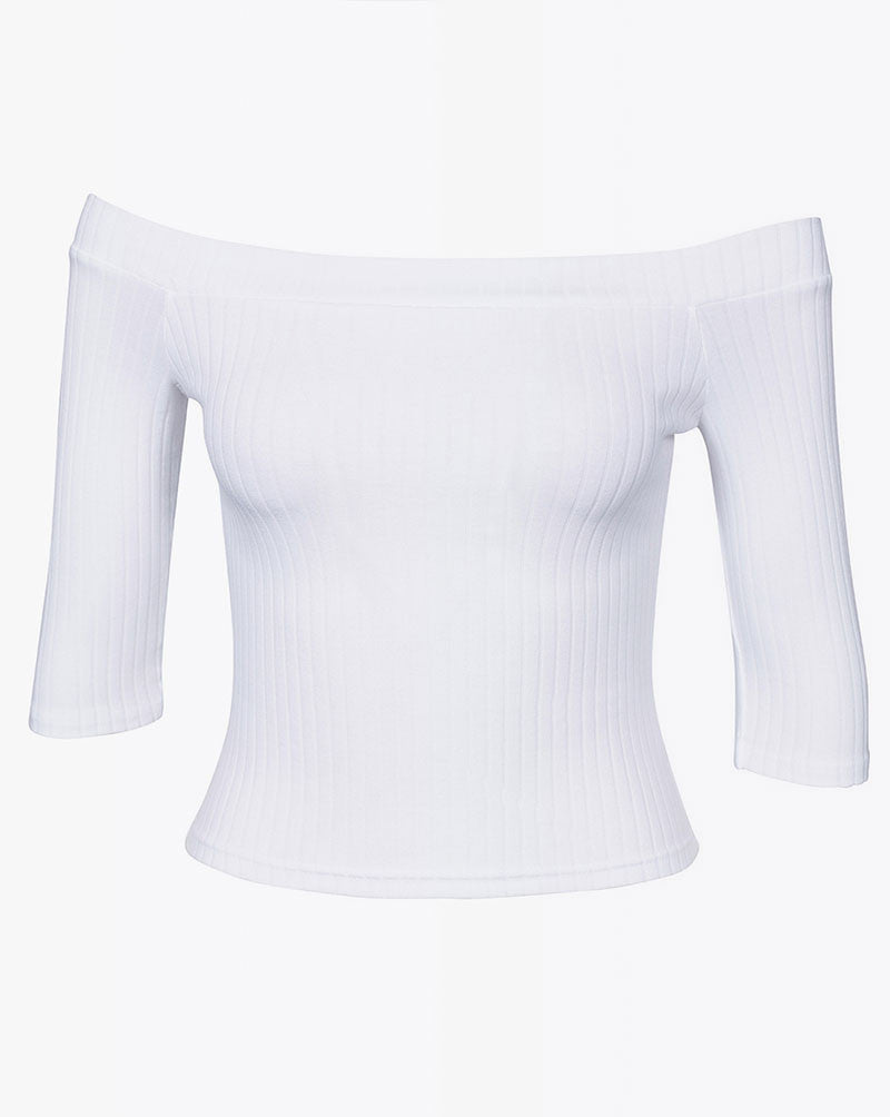 White Cropped Sweater